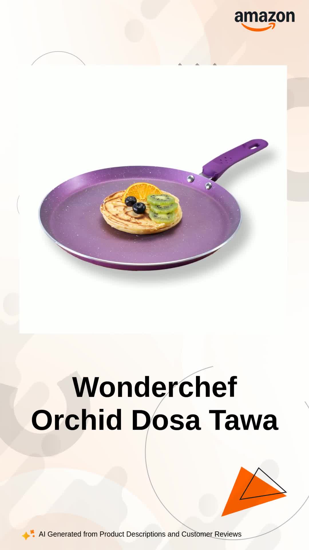 Buy Wonderchef Aluminium Orchid Dosa Tawa, Purple, 2 Years